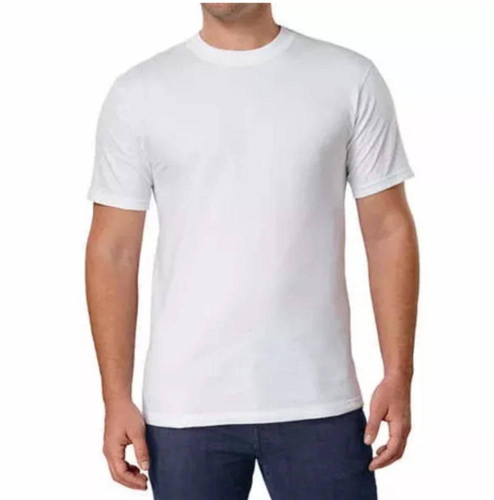 New! One Kirkland Signature Men’s Crew Neck T-shirt Tee, Size L Large White NWOT